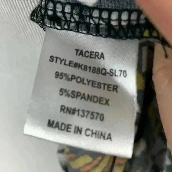 Tacera dress size L geometric Chevron 3/4 sleeve - Picture 8 of 10